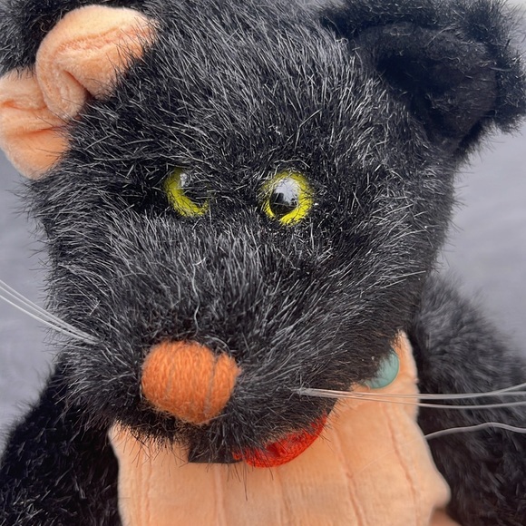 Boyd's Bears Halloween Black Cat - Orange Overalls-Tags Attached - Picture 3 of 8